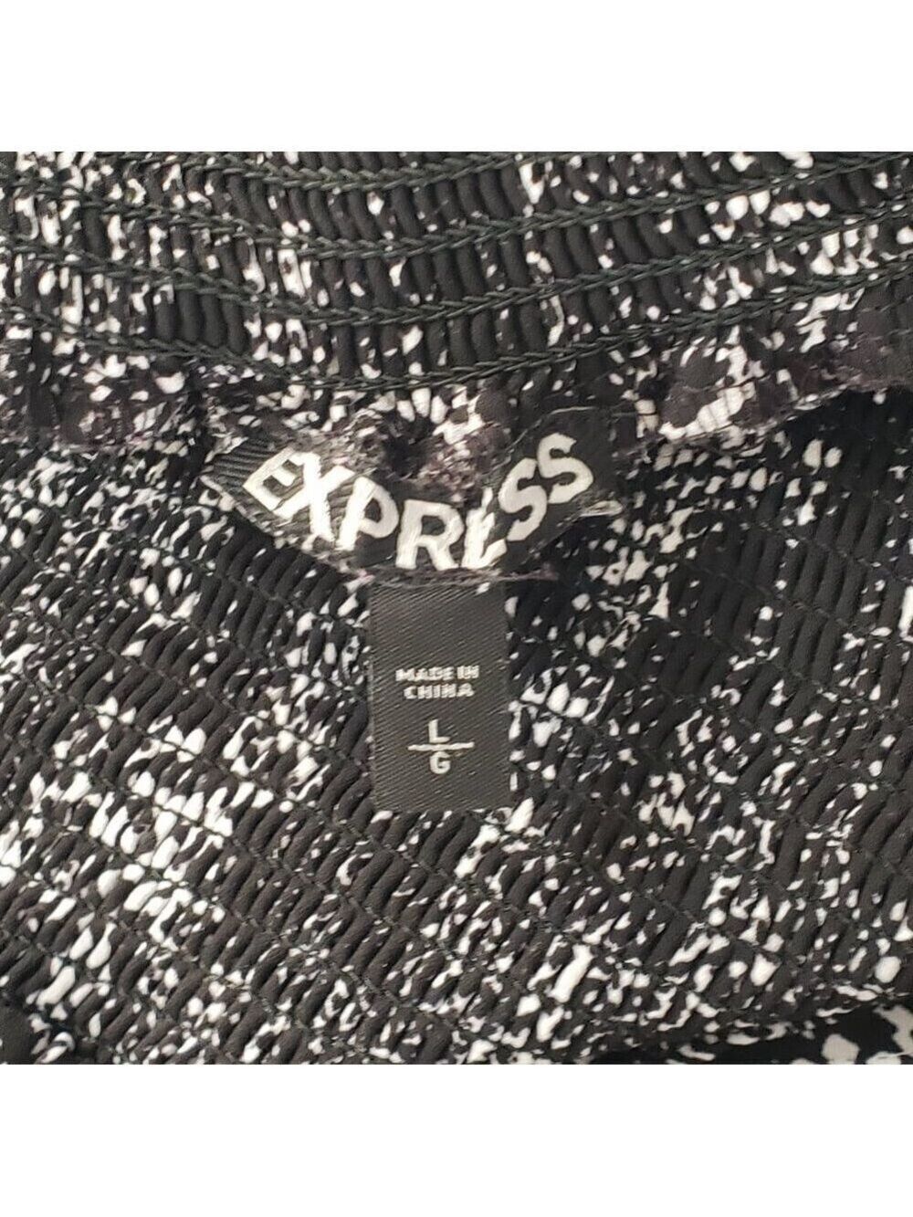 Express Floral & Snakeskin Print Smocked Mini Skirt Set | Size Large - Picture 7 of 9